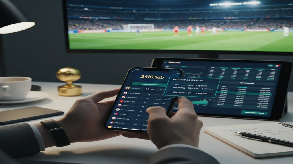 Hướng dẫn cách tính tiền trong cá độ bóng đá 24KClub