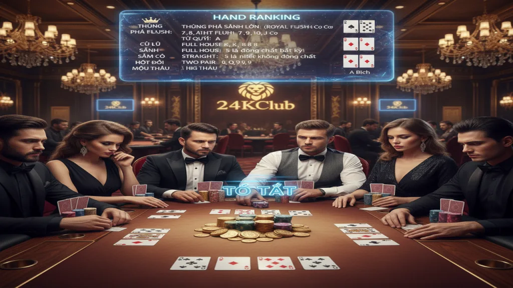 Hướng dẫn chơi bài Xì Tố (Poker Hong Kong) 24KClub