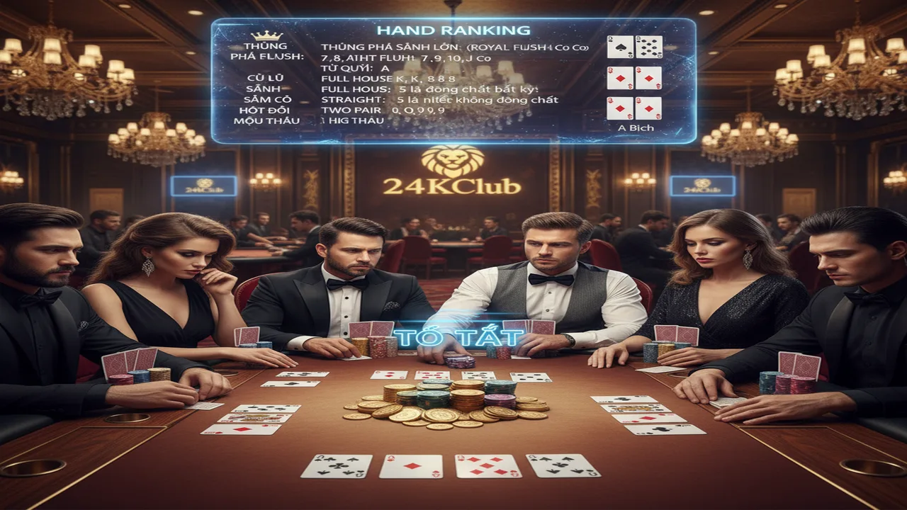 Hướng dẫn chơi bài Xì Tố (Poker Hong Kong) 24KClub