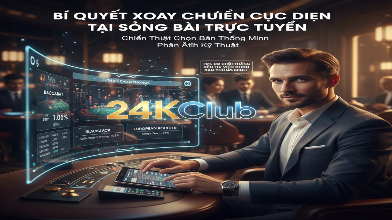 Cách chọn bàn chơi Casino có tỷ lệ thắng cao 24KClub
