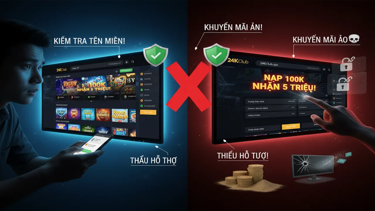Cách nhận biết website giả mạo để tránh lừa đảo 24KClub