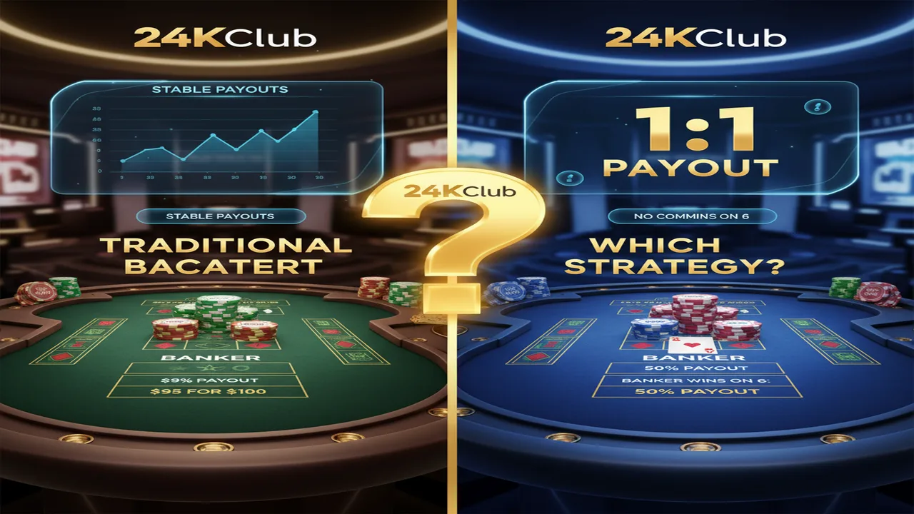 So sánh Baccarat không hoa hồng và truyền thống 24KClub