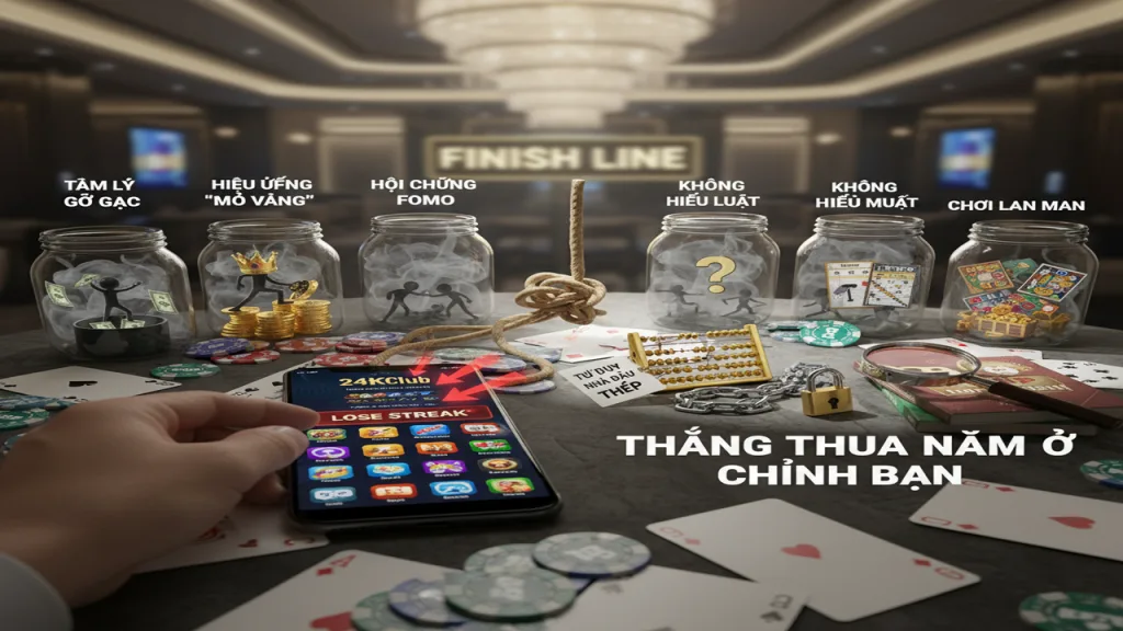 Tại sao bạn luôn thua? Lý do khiến người xa bờ 24KClub
