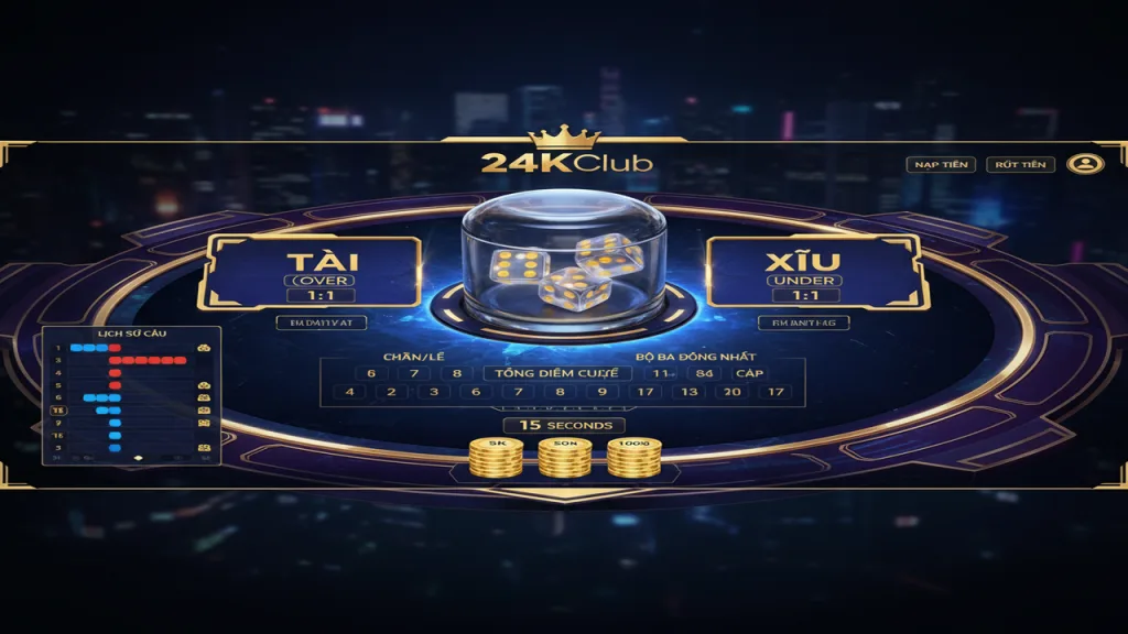 Hướng dẫn chi tiết về cách chơi Tài Xỉu 24KClub
