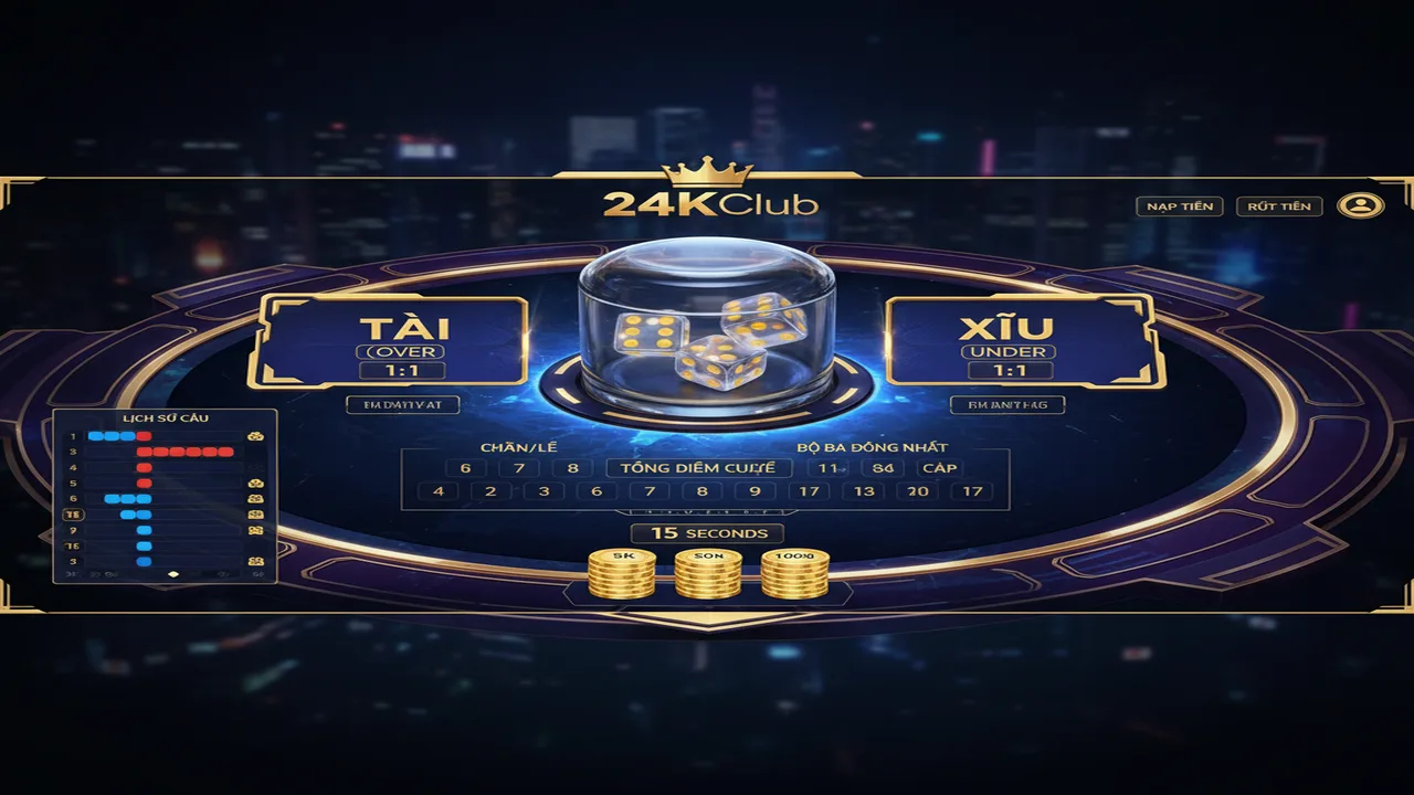 Hướng dẫn chi tiết về cách chơi Tài Xỉu 24KClub