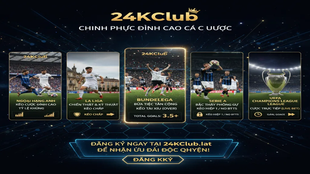 Top 5 giải đấu bóng đá hấp dẫn nhất để đặt cược 24KClub