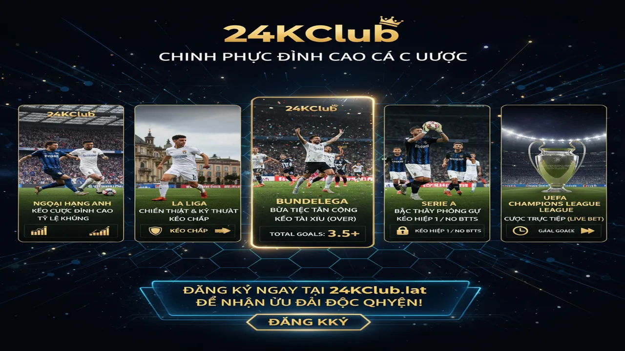 Top 5 giải đấu bóng đá hấp dẫn nhất để đặt cược 24KClub