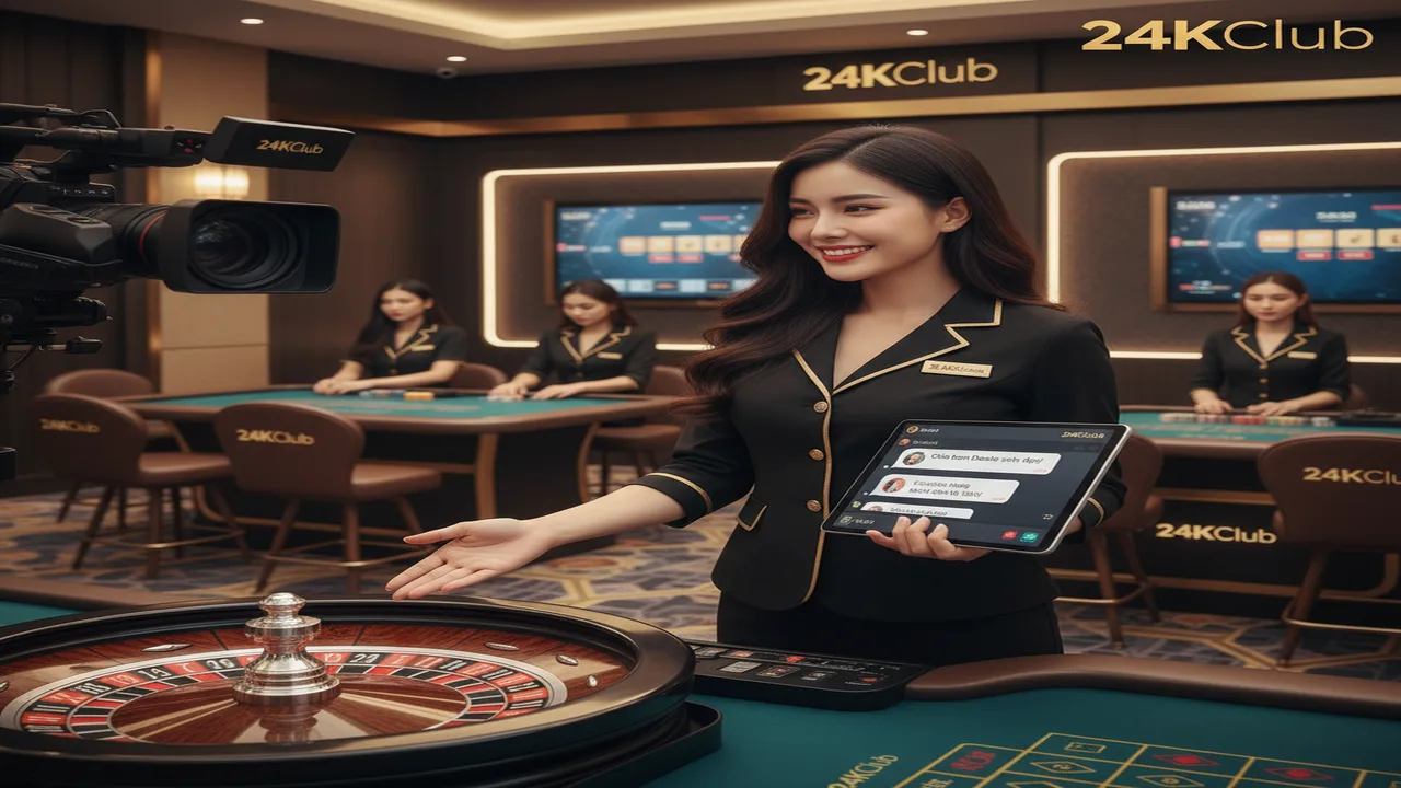 Hướng dẫn tương tác với Dealer tại sảnh Live 24KClub