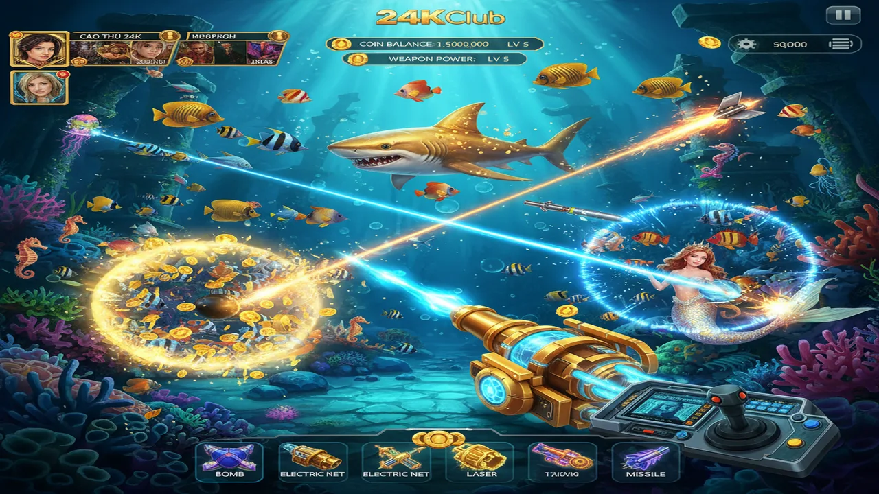 Các loại vũ khí trong Bắn cá và cách sử dụng 24KClub