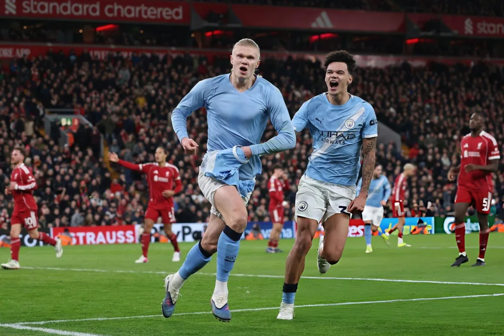 Man City thắng ngược Liverpool phút bù giờ, tiếp tục gây áp lực lên Arsenal